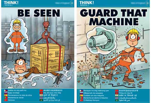 Health and Safety cartoon posters