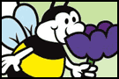 Cartoon bee character logo