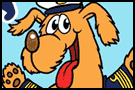 Cartoon dog logo