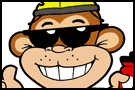Character design for 'Cool Monkey Bikes' website